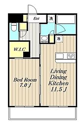 MapleAnnex 1LDKの間取図画像