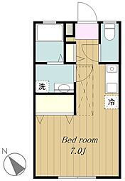 ペリセ ワンルームの間取図画像