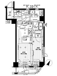 オープンレジデンシア日本橋三越前 1LDKの間取図画像