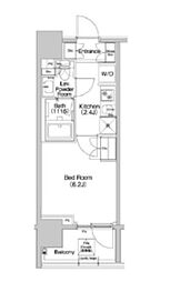 コンフォリア品川EAST 1Kの間取図画像