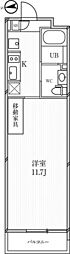 ルクレ高田馬場 1Kの間取図画像
