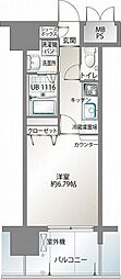 エンクレスト御供所 1Kの間取図画像