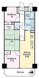 ライオンズマンション北綾瀬第6 2階3LDKの間取り