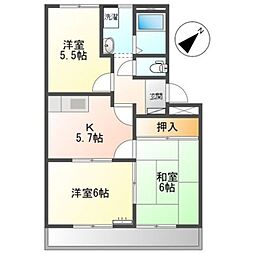シャトレーンK・T 3Kの間取図画像