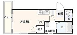 コーポコナン ワンルームの間取図画像