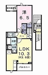ソレイユ緑ヶ丘 1LDKの間取図画像