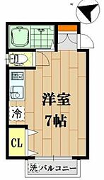 パティオ ワンルームの間取図画像