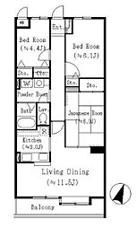 大貫ラガーランド 3LDKの間取図画像