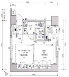 スパシエ上野ステーションプラザ 1LDKの間取図画像