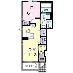 ドリーム2 1LDKの間取図画像