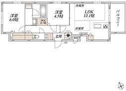 Ateria 2LDKの間取図画像