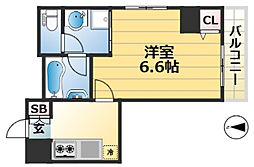 JR東海道・山陽本線 三ノ宮駅 徒歩6分の賃貸アパート 3階1Kの間取り