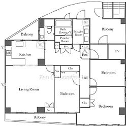 CO.Wa 3LDKの間取図画像