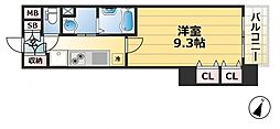 アルファレガロKOBEWEST 1Kの間取図画像