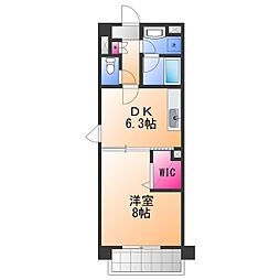 ファシルカワト 1DKの間取図画像