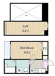 Ferris座間 1Kの間取図画像