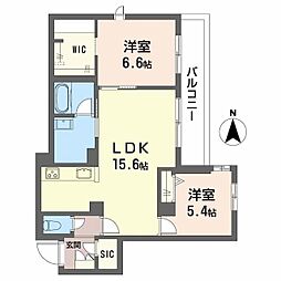 メゾン エディアン 新金岡 2LDKの間取図画像