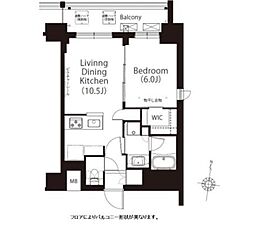 フレンシア高円寺北 1LDKの間取図画像