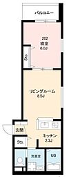 ワイゼア 1LDKの間取図画像