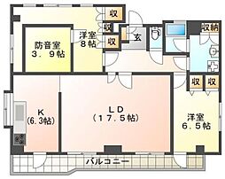 ミタムラビル 2SLDKの間取図画像