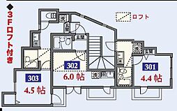 ラ・ヴィータ高円寺 ワンルームの間取図画像