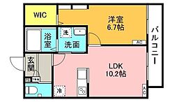 メゾンL.H 1LDKの間取図画像