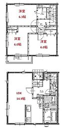 吉川市中央2丁目タウンハウス 3LDKの間取図画像