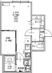 KEIAI RESIDENCE 北習志野V 1LDKの間取図画像