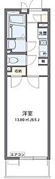 レオネクストつるせ壱番館 1Kの間取図画像