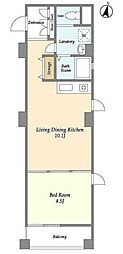 リバーレ九段南 1LDKの間取図画像