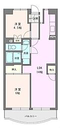 ボヌール秦野1 2LDKの間取図画像