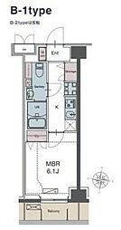 ＬＵＸＥＮＡ勝田台 2階1Kの間取り