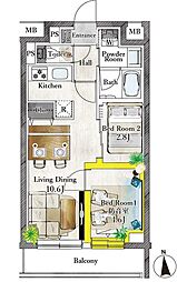 プラネソシエプラス桜台 2LDKの間取図画像