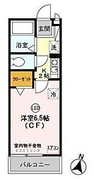 グリーンハイツ 1Kの間取図画像