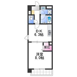 ファシルカワト 1DKの間取図画像
