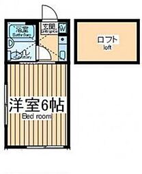 b'CASA淵野辺2re-born ワンルームの間取図画像