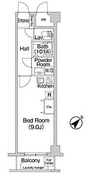 COMFORIAたまプラーザ ワンルームの間取図画像