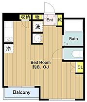 東京都多摩市落合２丁目13-7（賃貸マンション1R・2階・26.39㎡） その2