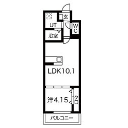 FREEDOMresidence堺大小路 1LDKの間取図画像