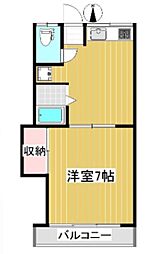 ベルファースト 1DKの間取図画像