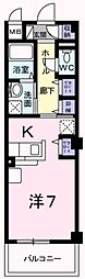 サニーキャンプ東雲1 1Kの間取図画像