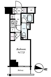 AZEST大山東 1Kの間取図画像