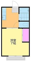 やまみハイツ 1Kの間取図画像
