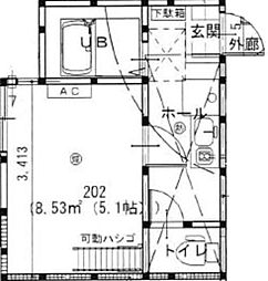 IDEA横浜星川 ワンルームの間取図画像