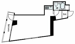 朝倉ビル ワンルームの間取図画像