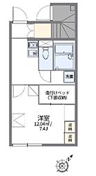 レオパレスクインスA 1Kの間取図画像