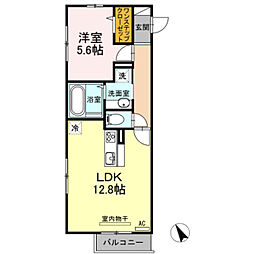 プライムフラット 1LDKの間取図画像