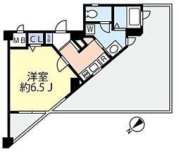 グランヴァンメトロ-1 1Kの間取図画像