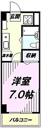 コアフォーレスト貳番館 1Kの間取図画像