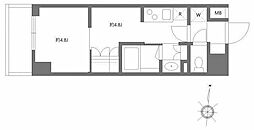 GRANPASEO清澄白河2 1DKの間取図画像